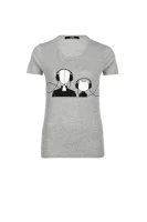 Karl&Chouette Music T-shirt Karl Lagerfeld siva