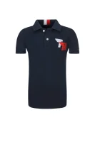 Polo majica TRACK BADGE | Regular Fit | pique Tommy Hilfiger modra