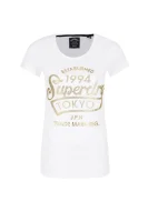 T-shirt TOKYO SPORTS FOIL ENTRY TEE | Regular Fit Superdry bijela