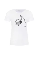 T-shirt Temotive | Regular Fit BOSS ORANGE bijela