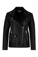 Kožna jakna LADY | Regular Fit Versace Jeans crna