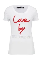 T-shirt | Slim Fit Love Moschino bijela